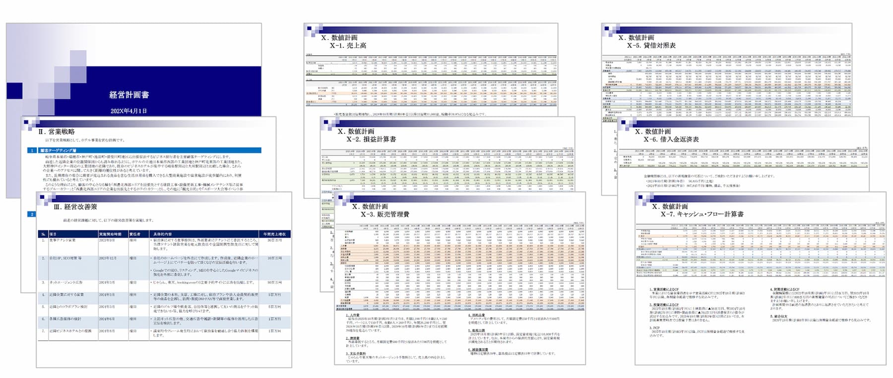 経営計画書のサンプル画像